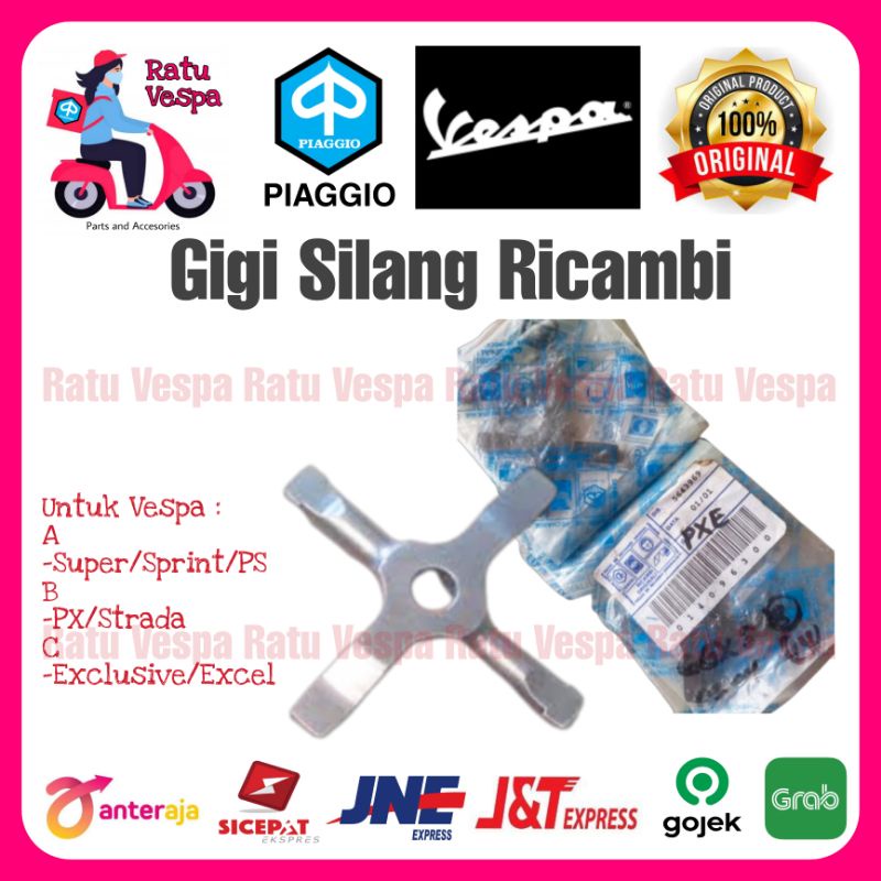 Gigi Silang/Palang/Keris Ricambi Vespa Super,Sprint,PX,Strada,Excel