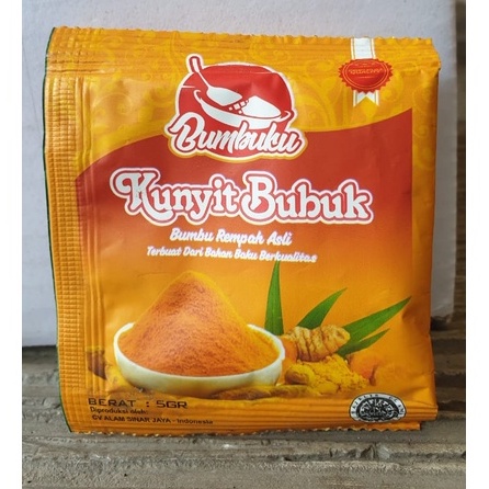 [Sachet/ 5 gram] Kunyit Bubuk Cap BUMBUKU Eceran