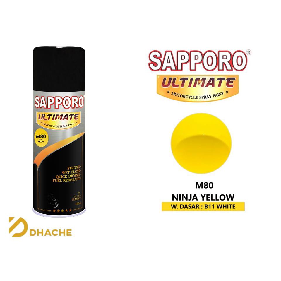 Cat Semprot Sapporo Ultimate M80 Ninja Yellow / Pilok / Pylox / Pilox