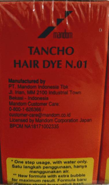 Tancho Semir Cat Rambut Powder Hitam/Black 6 gr