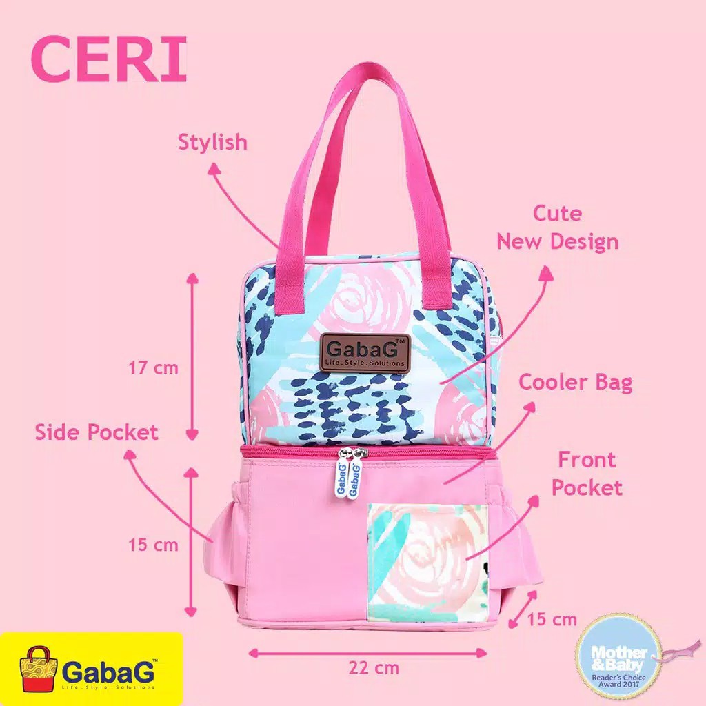 Gabag Lavender/Diamond/Nuri/Ceri Cooler Bag/Tas Asi