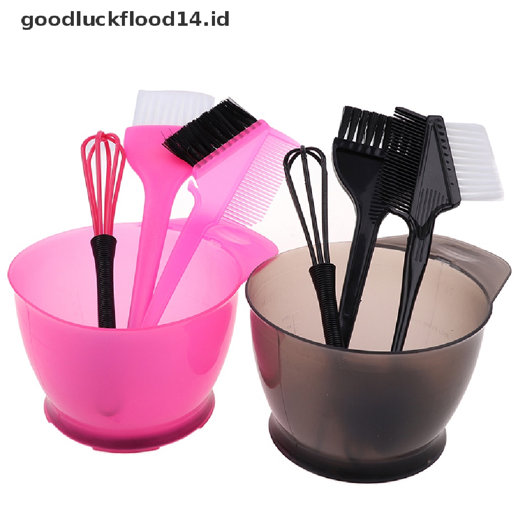 [OOID] 5Pcs/Set Hair Colouring Brush And Bowl Set Bleaching Dye Kit Beauty Comb ID