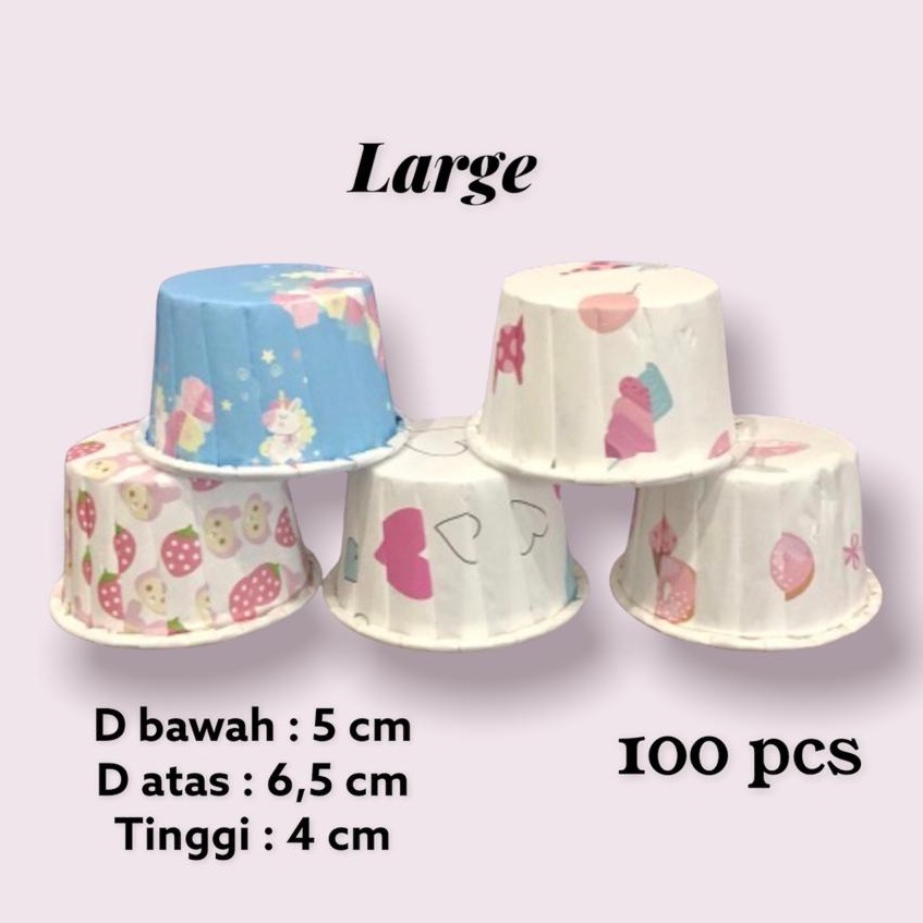 Paper Cup Cake/ Moma Cup/Muffin Cup Curling Large 100 pcs