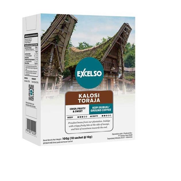 

10.10 F⚡ASH SALE Excelso Kalosi Toraja Box Kopi 10 x 10 gr