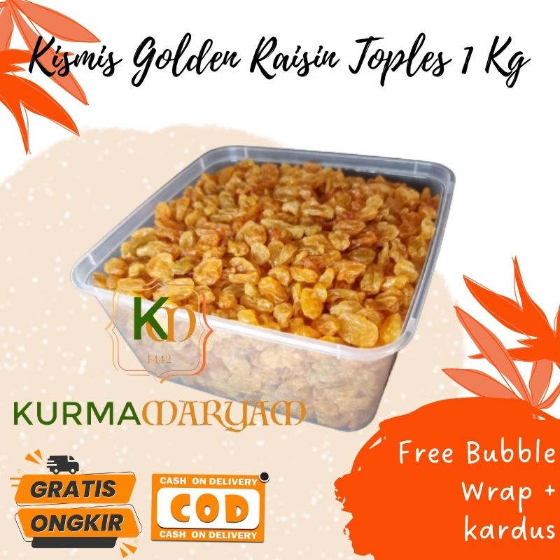 

[ KM ] Kismis Raisin 1 Kg Toples / Kismis Raisin / kismis Asam Manis / Kismis Anggur / Golden Raisin / Toko Kurma Maryam