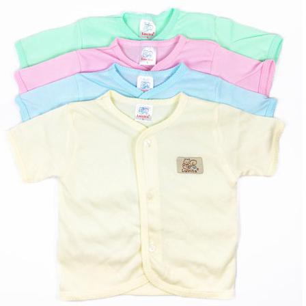 Baju Bayi Luvita 4 Pcs Baju Lengan Pendek Polos ( M,L )