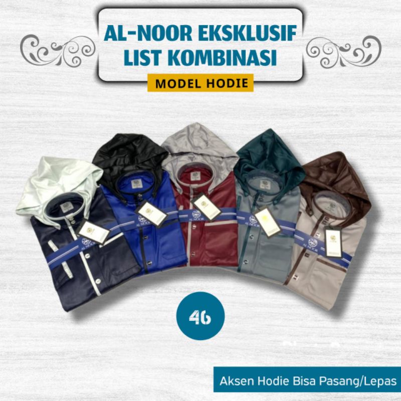 Jubah Al noor Remaja list Kombi Hoodie