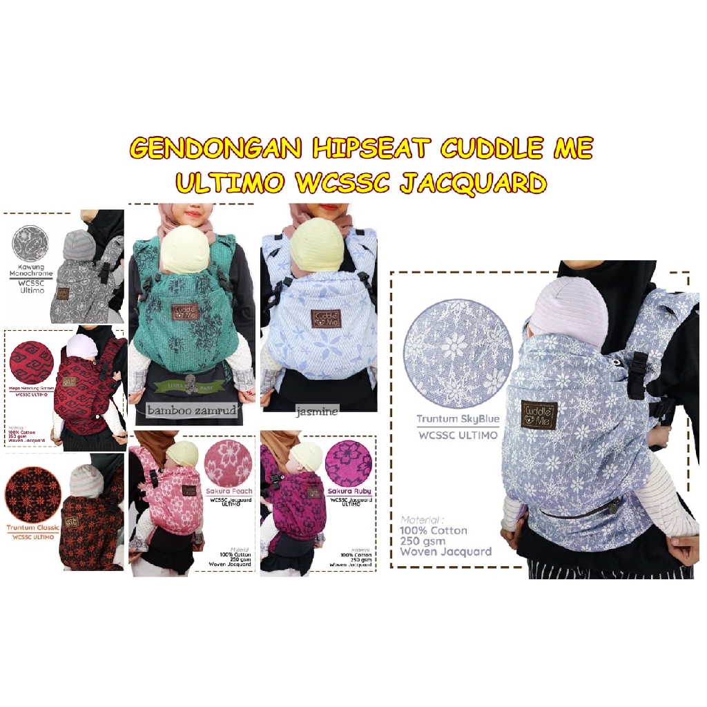 GEND30 GENDONGAN HIPSEAT CUDDLE ME ULTIMO JACQUARD WCSSC