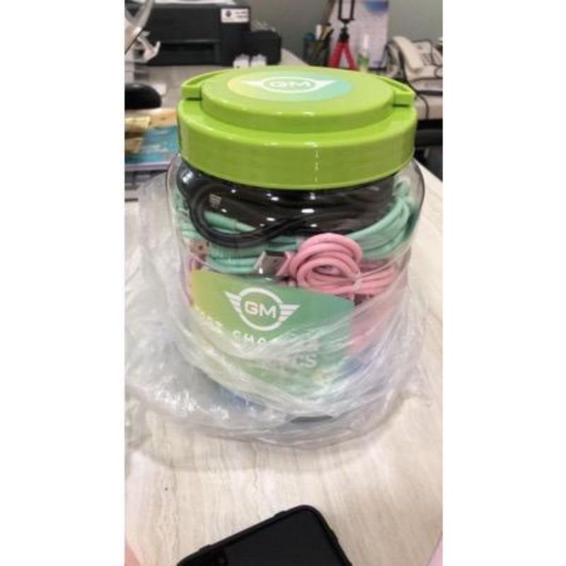 Kabel Data GM-G33 Micro Usb Macaroon Fast Charging 50pcs Free Toples