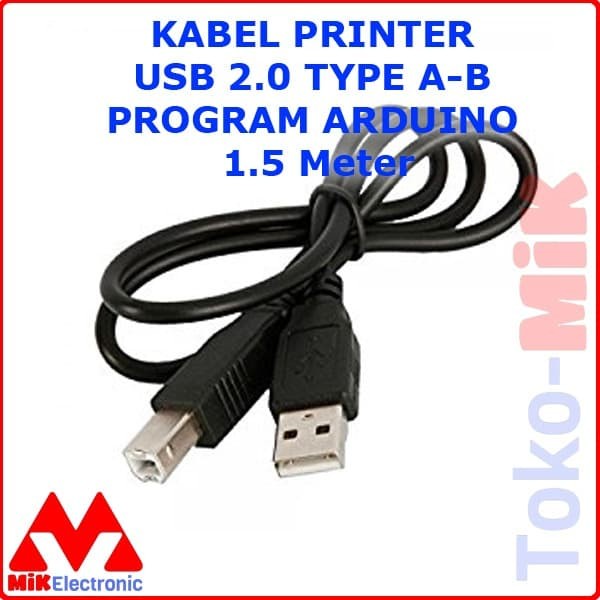 Jual KABEL PRINTER USB 2.0 TYPE A-B PROGRAM ARDUINO UNO 1.5 M | Shopee ...