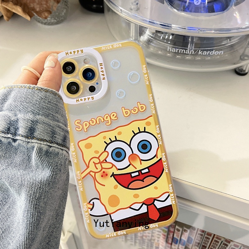 Soft Case Tpu Transparan SpongeBob Untuk Vivo Y33S Y75 V21 V23 V23E Y20i Y12 Y11 Y21 Y17 Y15 Y53S Y15A Y51A Y21S Y20 Y15S Y11S Y51
