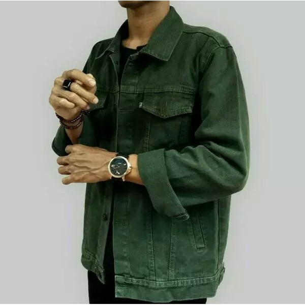 Jaket Jeans Army Tebal Pria/Jaket Pria/Jaket /Levis/Jeans/Denim/Army/Jaket Casual/Jaket Bandung
