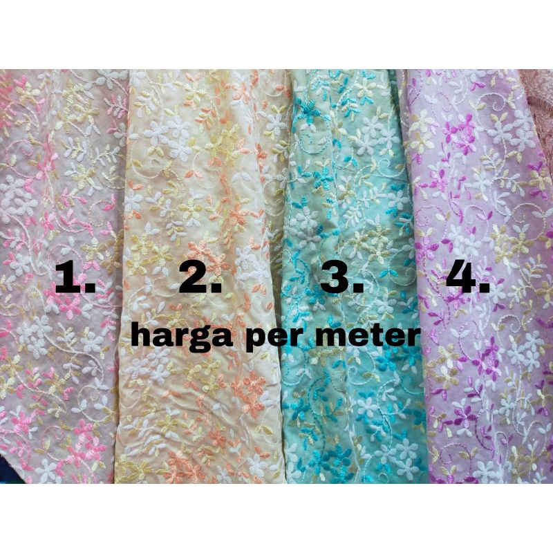 kain katun full bordir tebal dan halus