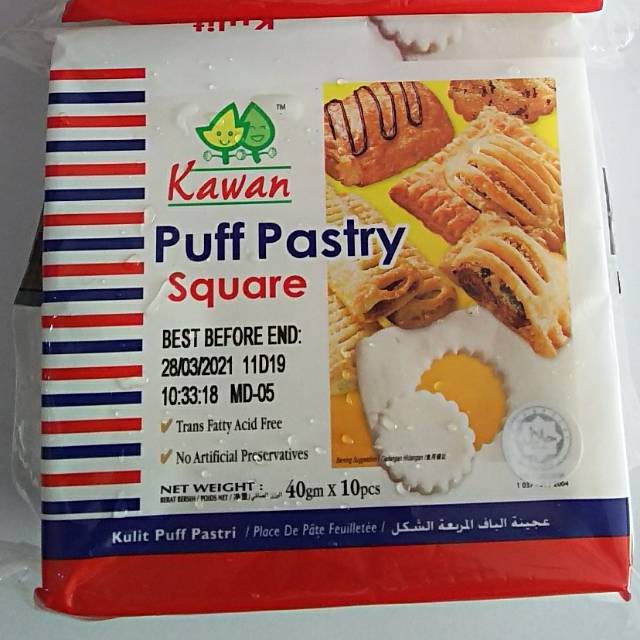 Puff Pastry Square Isi 10 Lembar Kawan Food Tasya Kitchen Shopee Indonesia