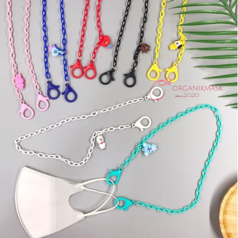 Rantai Masker Fashion Warna Pastel / Kalung Masker / Tali Masker Gantung / Rantai Masker Korea