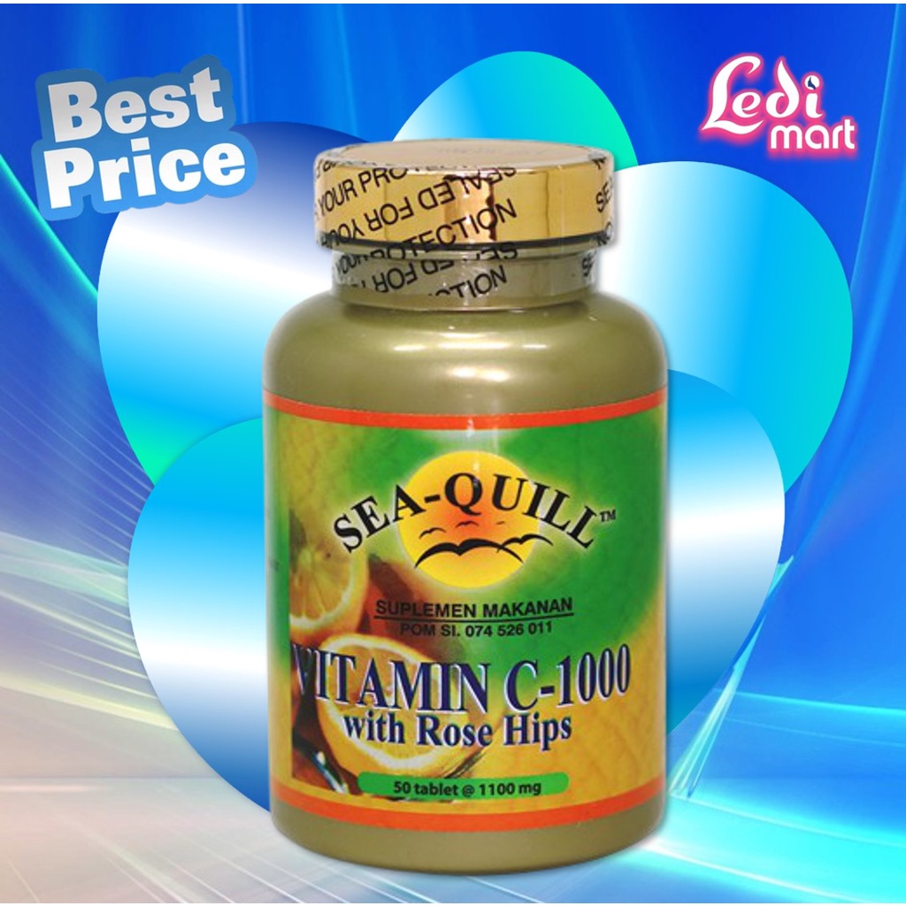 Sea-Quill Vitamin C 1000  30s &amp; 50s / Sea Quill / Seaquill / Vitamin Daya Tahan Tubuh / LEDI MART