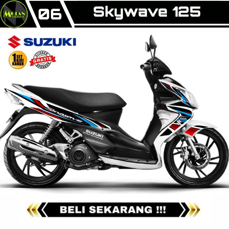 Decal Sticker Striping Variasi Suzuki SKYWAVE 125 2007-2011 / SKYWAVE NR | Decal Skywave | Striping 