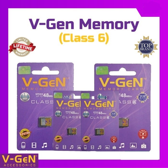 MICRO SD VGEN CLASS 6 2GB 4GB 8GB 16GB 32 GB MEMORY VGEN ORIGINAL