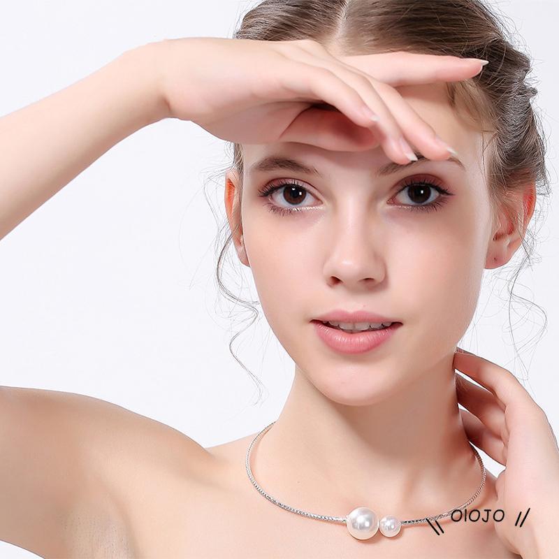 【COD】Kalung Mutiara Lapis Silver Berkilau Untuk Wanita