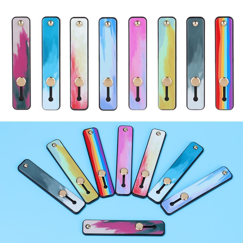 Nanas Rainbow Phone Grip Portable Push Pull Wrist Band Finger Strap Bracket