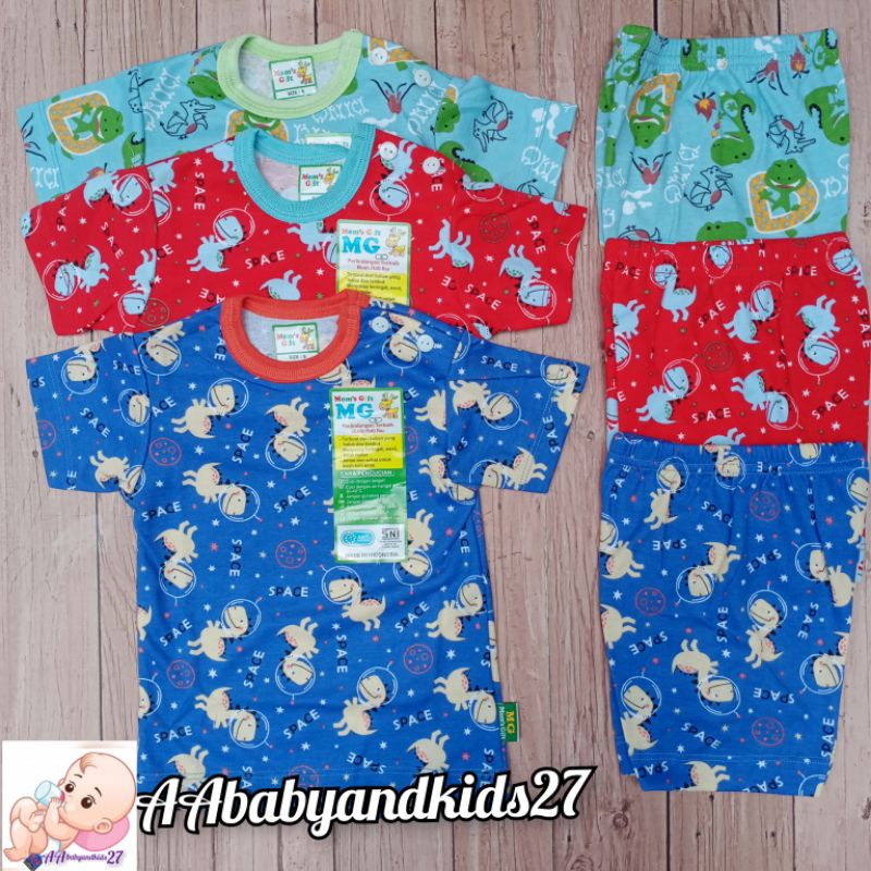 DAPAT 3STEL!!! MOM'S GIFT Setelan Baju Pendek Kancing Bahu Celana Pendek Ukuran S M L XL SNI