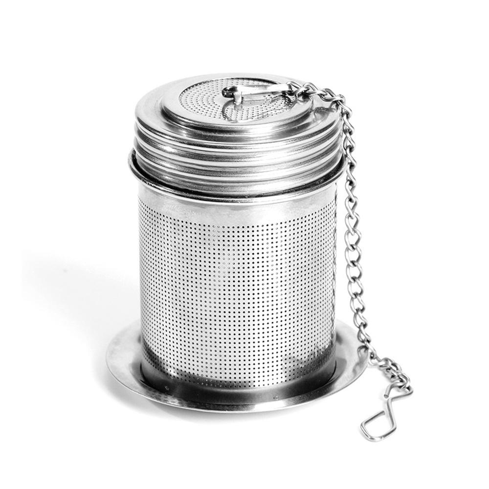 Nickolas1 Tea Infuser Teh Bumbu Untuk Sambungan Ulir Daun Longgar Dengan Tutup Dengan Pengait Rantai Dipanjangkan Untuk Menyeduh Infuser Masak
