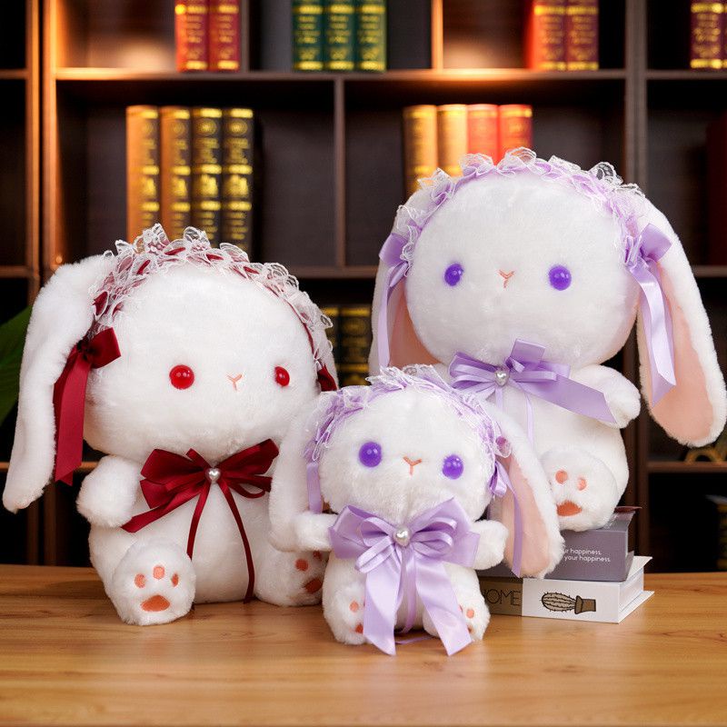 25/30cm Cute Cartoon Lolita Rabbit / Bunny Plush Baby Toy Doll Kawaii Plushie Stuffed Animal Gift for Girls Boys Girlfriends