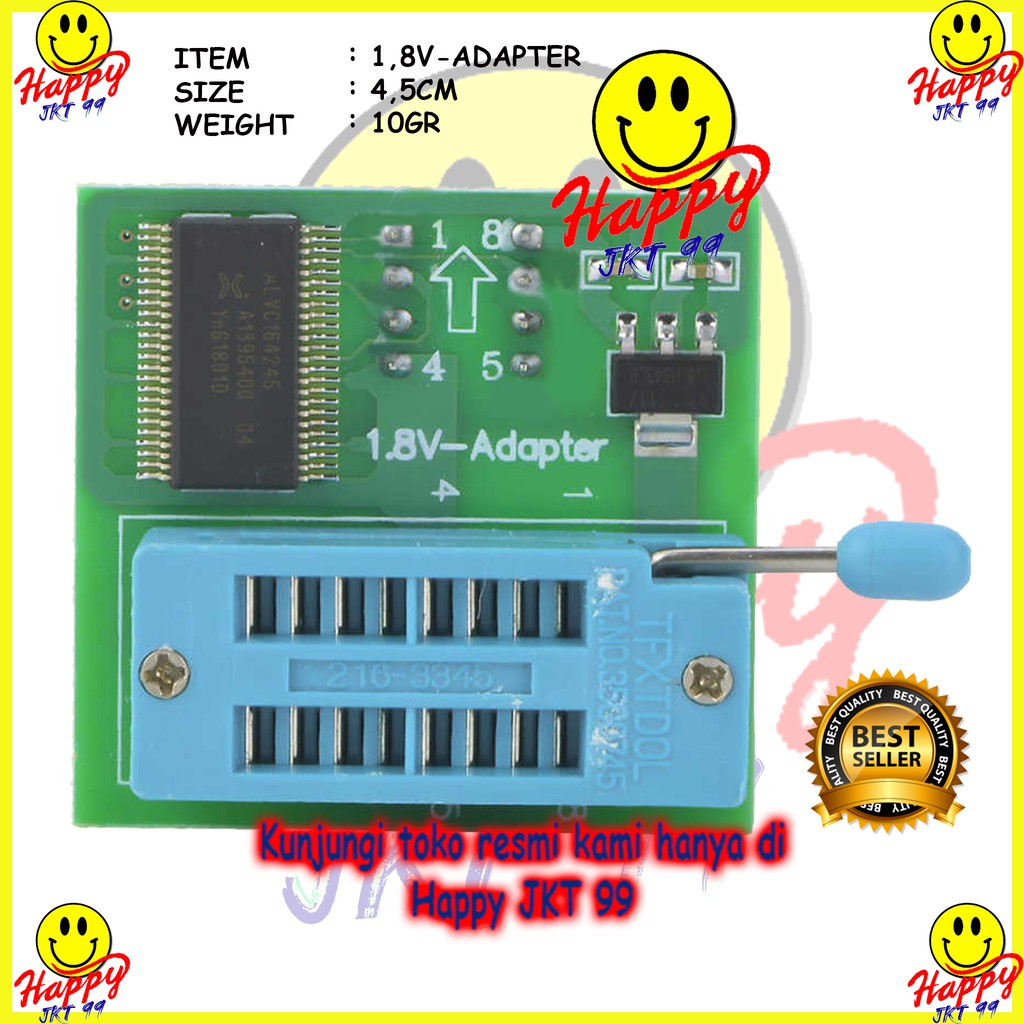 [ HAPPY JKT 99 ] SOKET SOCKET ADAPTER CONVERTER 1.8V 1,8 V 1.8 1,8v FLASH BIOS ORIGINAL