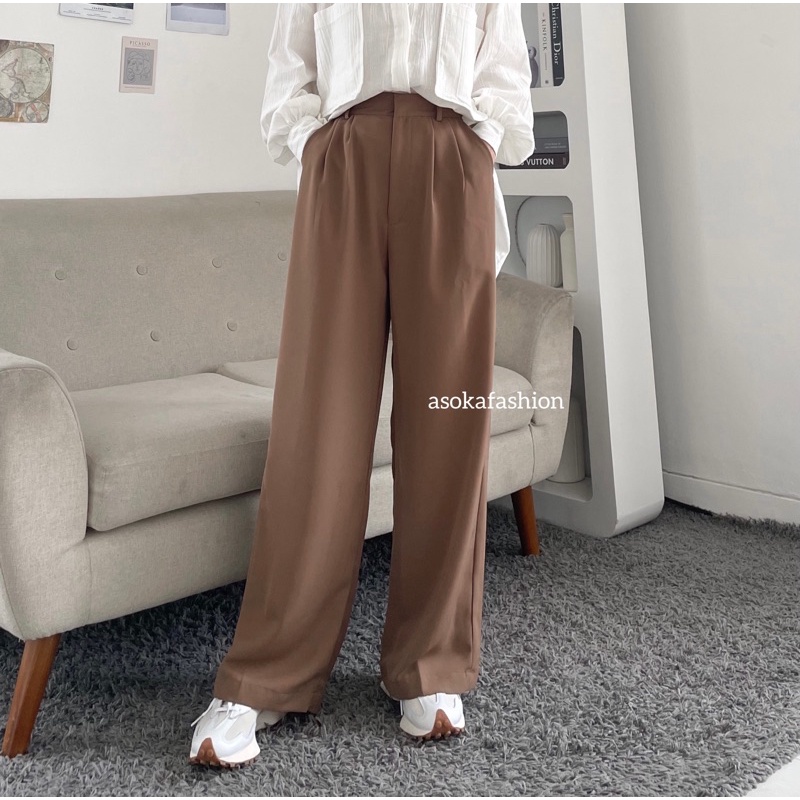 ASOKA Loose Pants 999 (PART 1) Trousers Wanita - Celana Kulot Wanita - Celana Kantor Formal/Casual