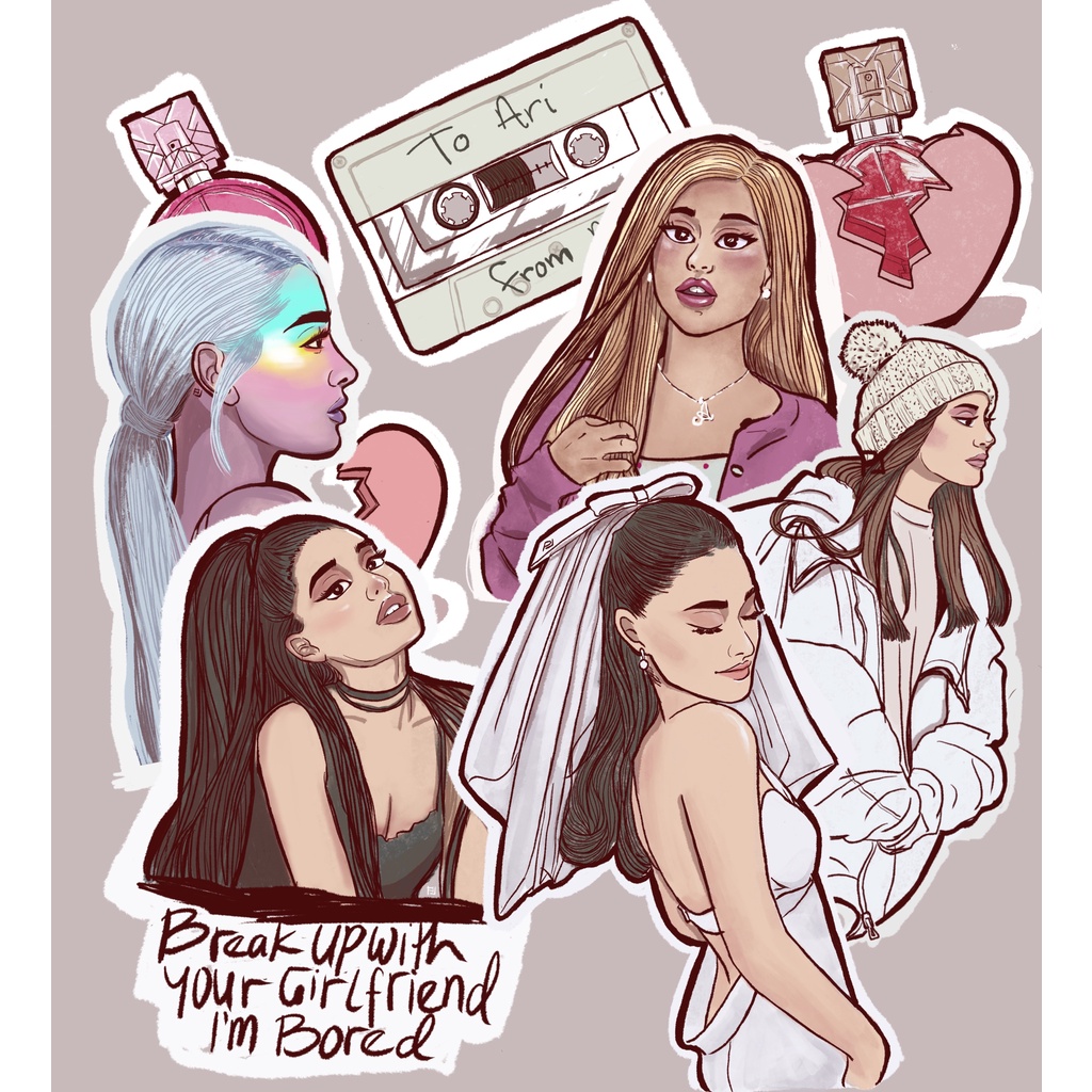 

Ariana Grande Sticker ilustrasi