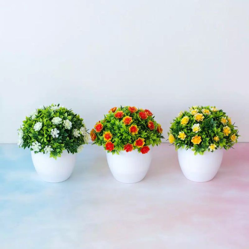 Bunga plastik Besar hias pot Tanaman Hias Pajangan Rumah