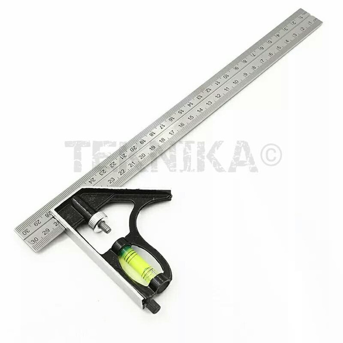 

Penggaris Siku L Kombinasi Waterpass Ruler Siku Tukang Sudut Stainless 30cm