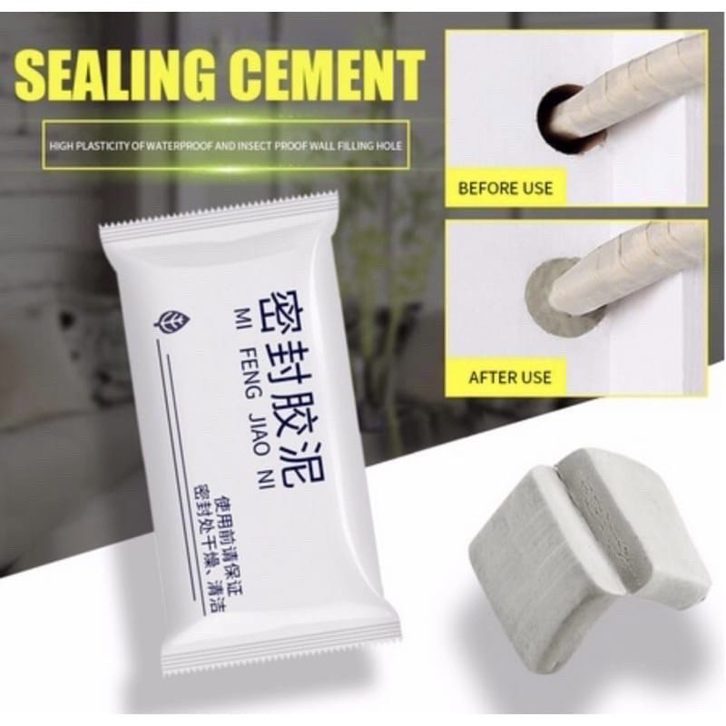 Dempul tembok dinding SEALANT Lem Penutup Elastis Semen Tutup Selang AC tambal Lobang Pemadat Lubang pipa