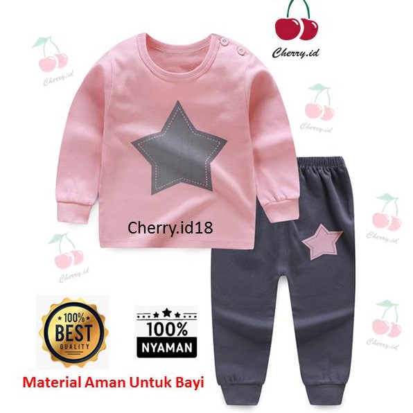 (0Bln-4Thn) COD Setelan Piyama Bayi / Setelan Piyama Anak / Piyama Anak Import / Piyama Bayi Import / Pajamas PY12