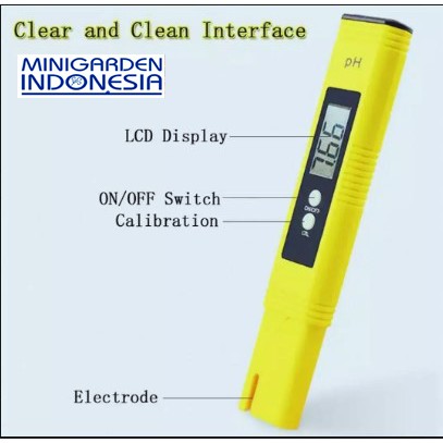 Alat ukur PH meter digital AU001 KUNING untuk hidroponik laboratorium praktikum PERIKANAN aquascape