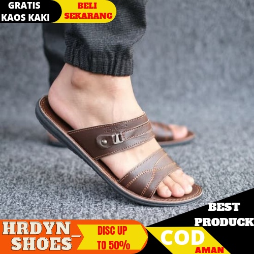 ORIGINAL - SANDAL JEPIT KULIT PRIA CASUAL / SENDAL JAPIT KEKINIAN COWOK LAKI-LAKI DEWASA KASUAL BARLIN-02