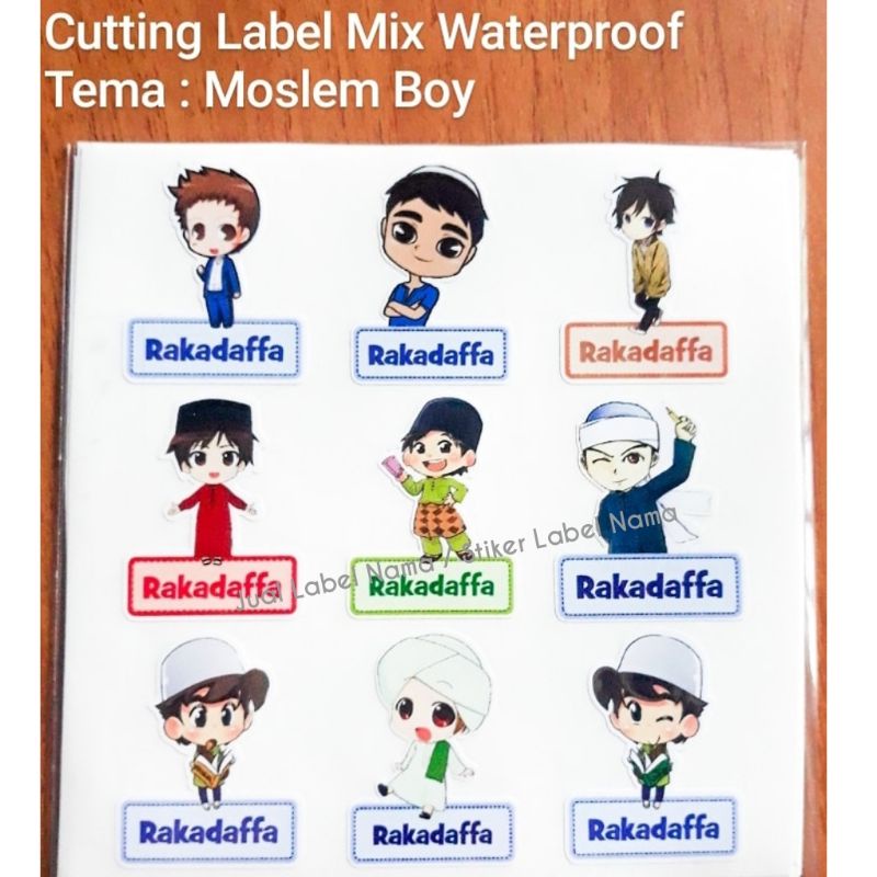 

MOSLEM BOY ~ CUTTING LABEL MIX WATERPROOF / CUTTING STIKER / STIKER LABEL NAMA / LABEL NAMA WATERPROOF