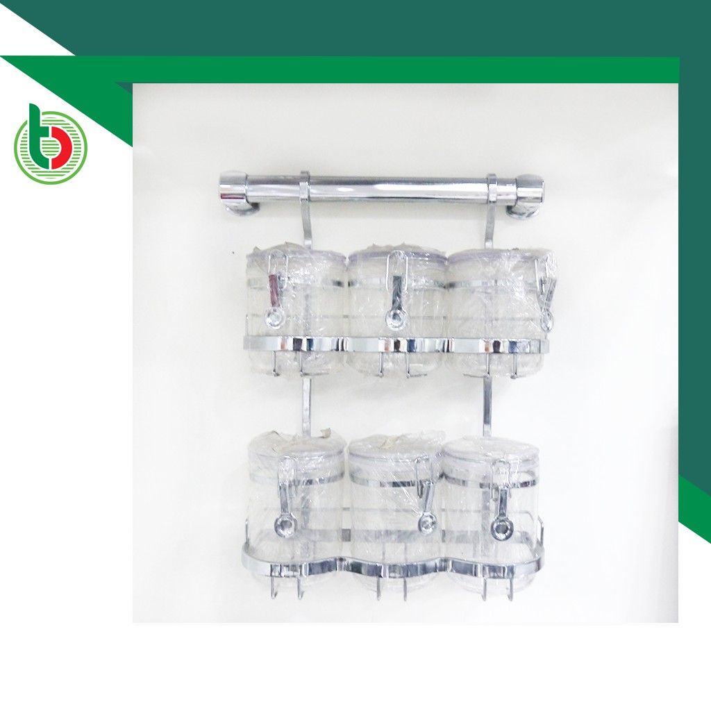 RAK GANTUNG BUMBU 2 TINGKAT 6 TOPLES  VITCO