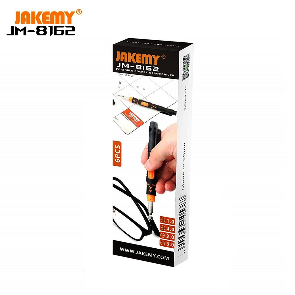 Jakemy JM-8162 18 in 1 Precision Multibit Screwdriver with 4 (6 PACK) Original