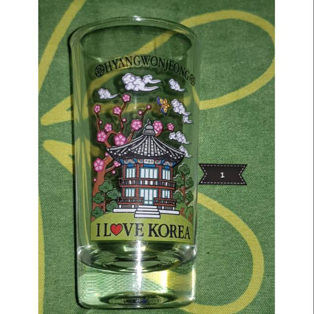 Gelas soju korea/gelas souvenir