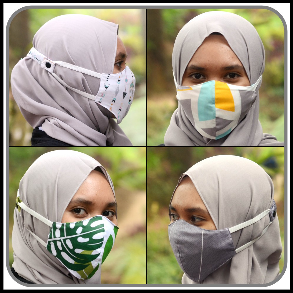 Paket Masker 3 Ply + Konektor Model Duckbill Bisa diisi Tisu