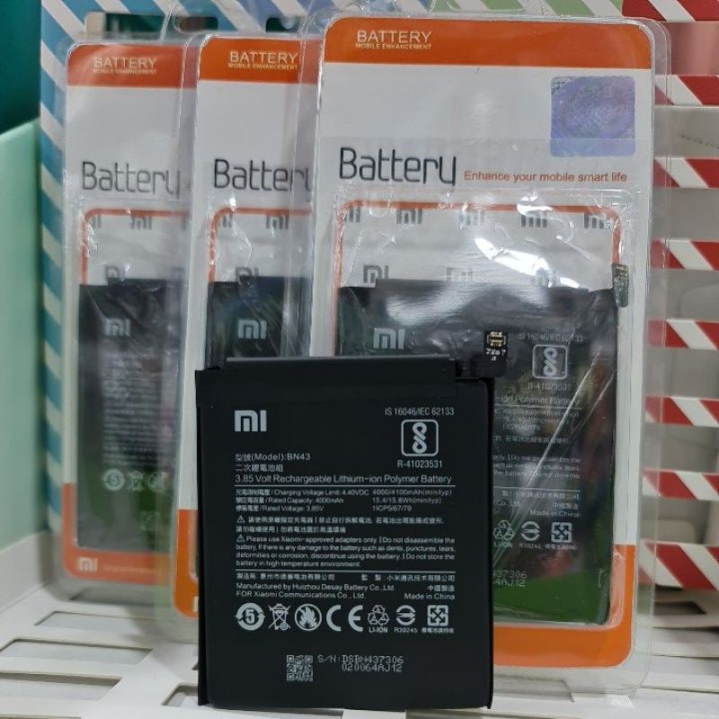 battery batrai baterai baterei tanam Redmi BN43 Redmi note 4x