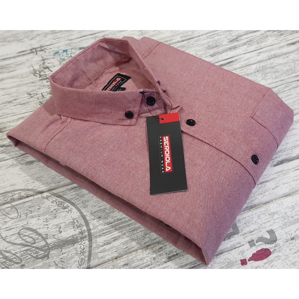 Baju Kemeja Distro Pria Lengan Pendek - Kemeja Original Oxpord Premium Tebal - Atasan Pria Simpel Ke