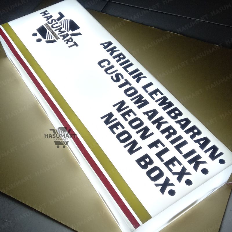 Neon box custom (Size M) / Neon box akrilik / Neonbox / Lampu Neon (Dekorasi Lampu)
