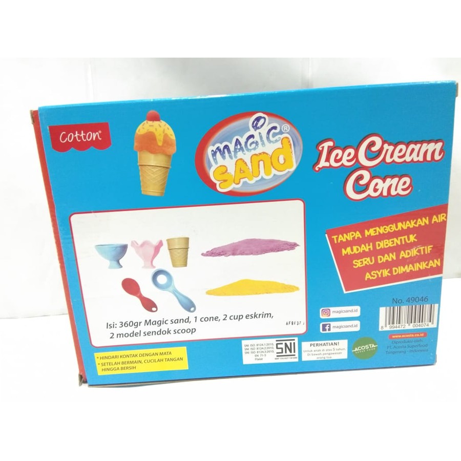 Mainan Anak Pasir Ajaib Ice Cream Cone - pasir kinetik ice cream 49046