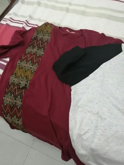 Kaos Batik Kaos Oblong Basil Lengan Pendek Wanita Pria