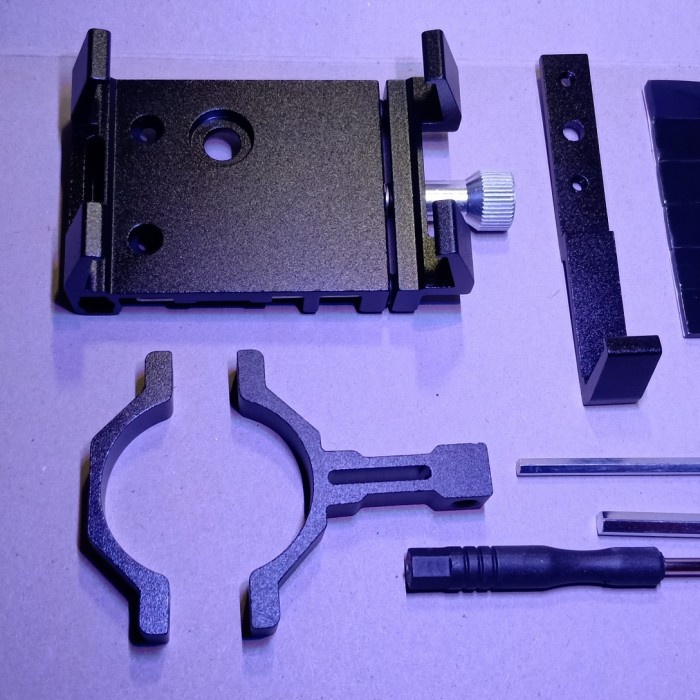 Holder Hp Alumunium Dudukan HP Gps Sepeda Gunung Motor Sport - Hitam