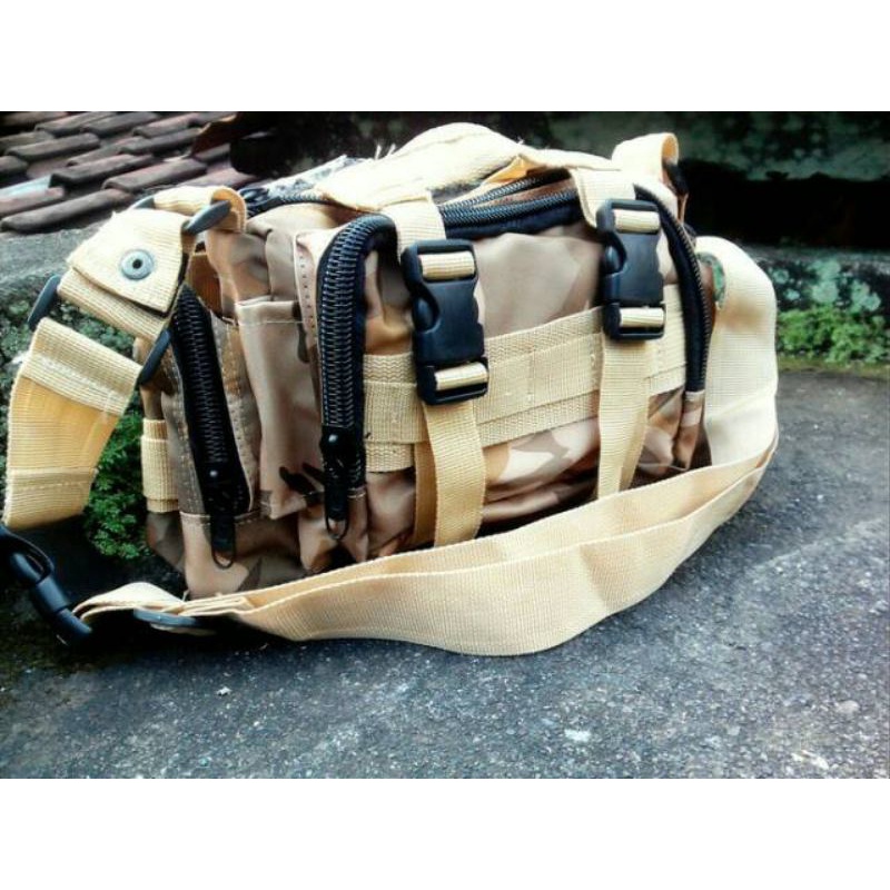 Tas Selempang Krem - Tas Samping Pria