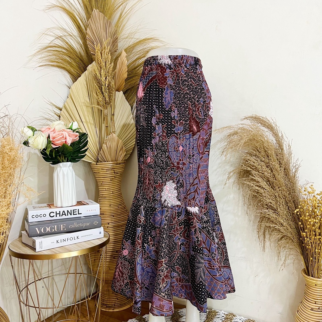 ROK BATIK DUYUNG PLISKET-Selena Lillac