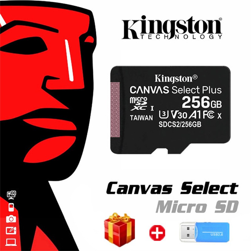 Kingston - Micro SD memory card for phone, Class 10, 128GB, 256GB, sd / TF, Flash, 512G